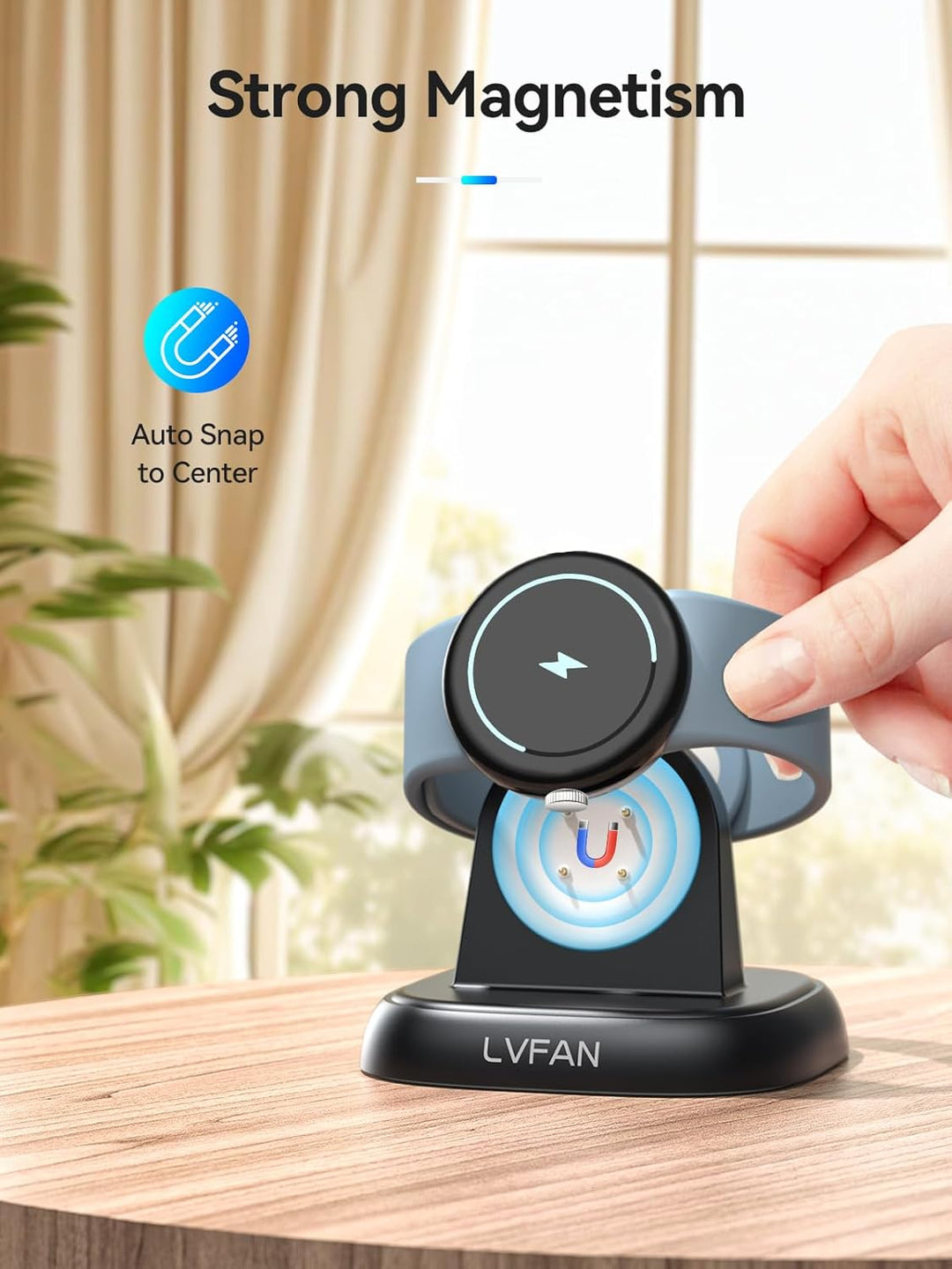 LVFAN Ladestation für Pixel Watch 3/2, USB-C Ladekabel Ersatzzubehör, Magnetischer Ladeständer für G