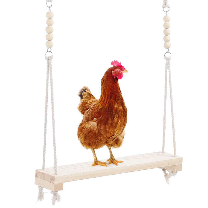 Hühnerschaukel hölzernes Huhn hängendes Schaukelspielzeug Kletterständer Leiter Trainingsspielzeug f