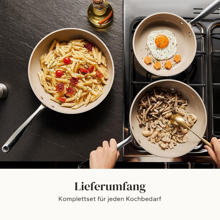 Redchef Bratpfanne 24 cm Keramik Antihaft, Pfannen 24 cm Keramik-beschichtet für alle Herdarten, ind
