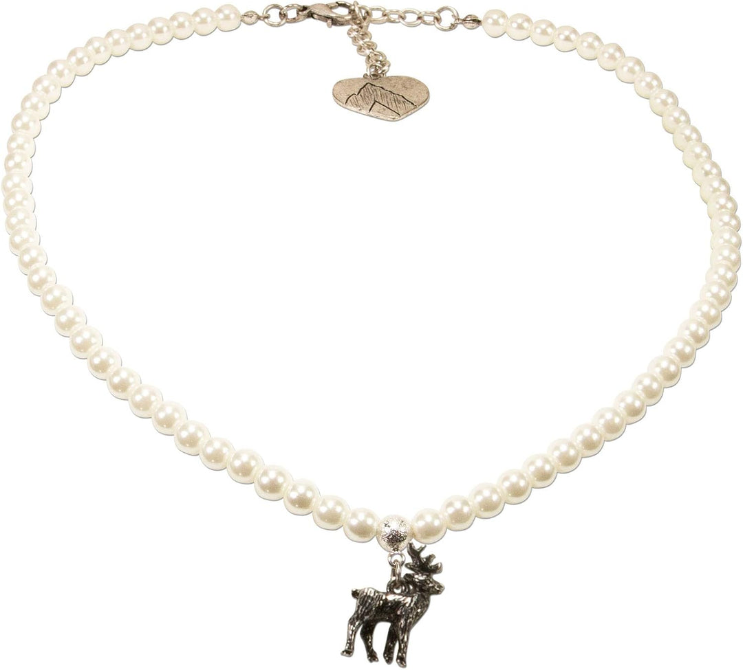 Alpenflüstern Trachtenschmuck-Set Perlen-Trachtenkette, Trachten-Armband und Trachten-Ohrhänger Hirs