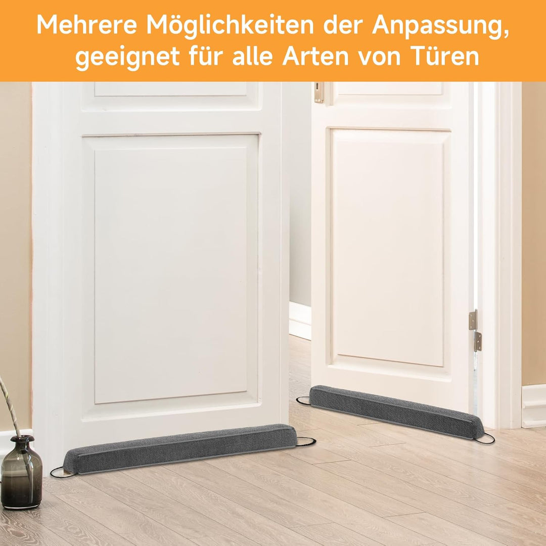 Zugluftstopper für Türen 92cm, Schwerer Zugluftstopper tür, Extra Lang & Schwer, Höhe 8cm Quadratisc
