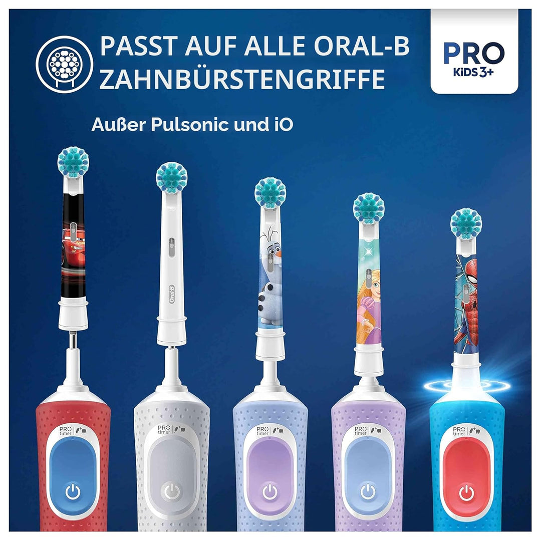 Oral-B Kids 3+ elektrische Zahnbürstenköpfe Disney Die Eiskönigin, Packung mit 4 Ersatzbürsten, sanf