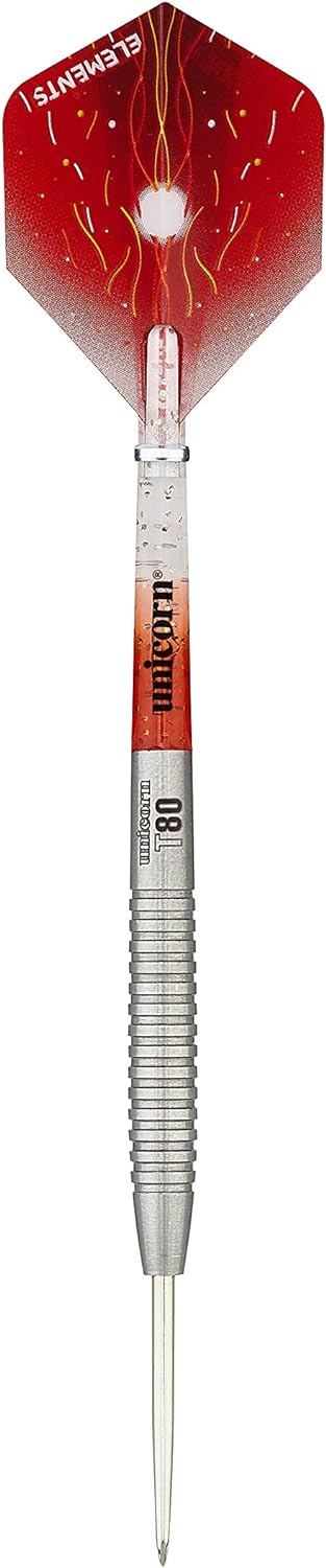 Unicorn Striker Dartpfeile Typ 2, 80% Wolfram, Stahlspitze 23 g rot, 23 g rot