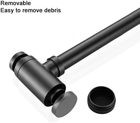 Siphon Schwarz 1 1/4" x Ø 32 mm Edelstahl Syphon Geruchsverschluss Verstellbar Universal Röhrensipho