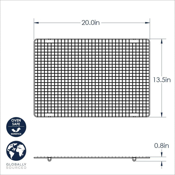 Nordic Ware 43347 Oven Safe Nonstick Baking & Cooling Grid (Big Sheet), One, Non-Stick, Antihaftbesc