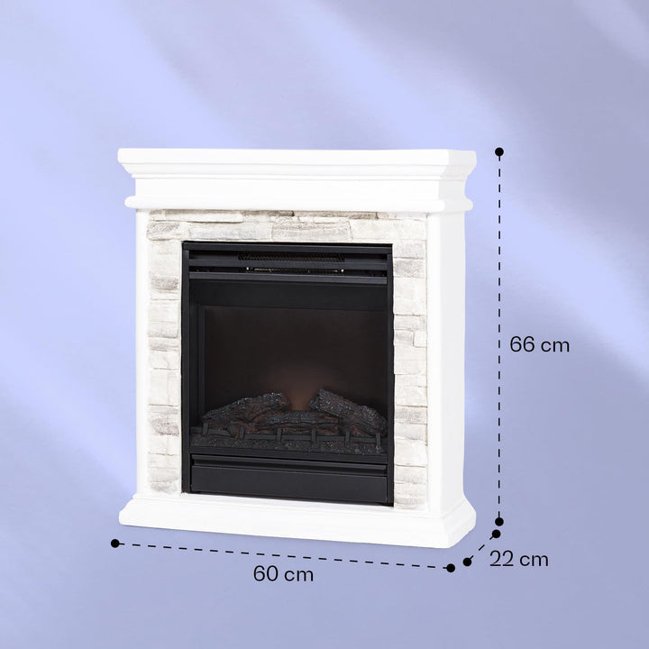 Klarstein Nevis Peak Elektrokamin - Kamin elektrisch mit 1800 W Heizleistung, Elektro Kamin mit Time