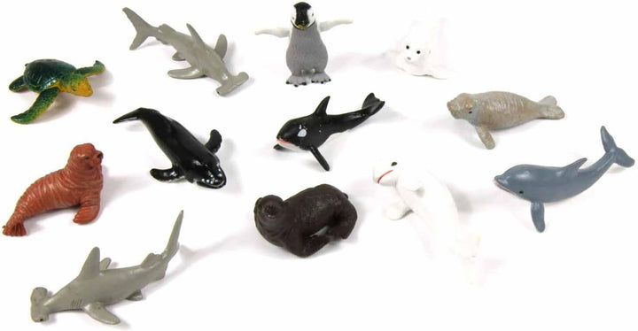 Miniblings 10x Meerestiere Meeressäuger Wale Tierfiguren Figuren Seetiere Kinder