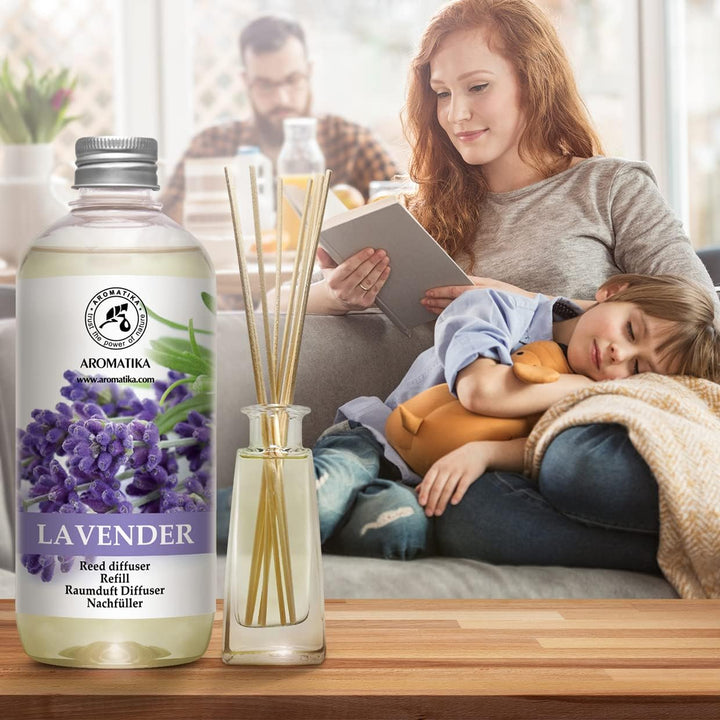 Raumduft Diffuser Nachfüller Vanille 500ml &amp; Lavendel 500ml - 2x500ml - Nachfüller Set für Duftdiffu