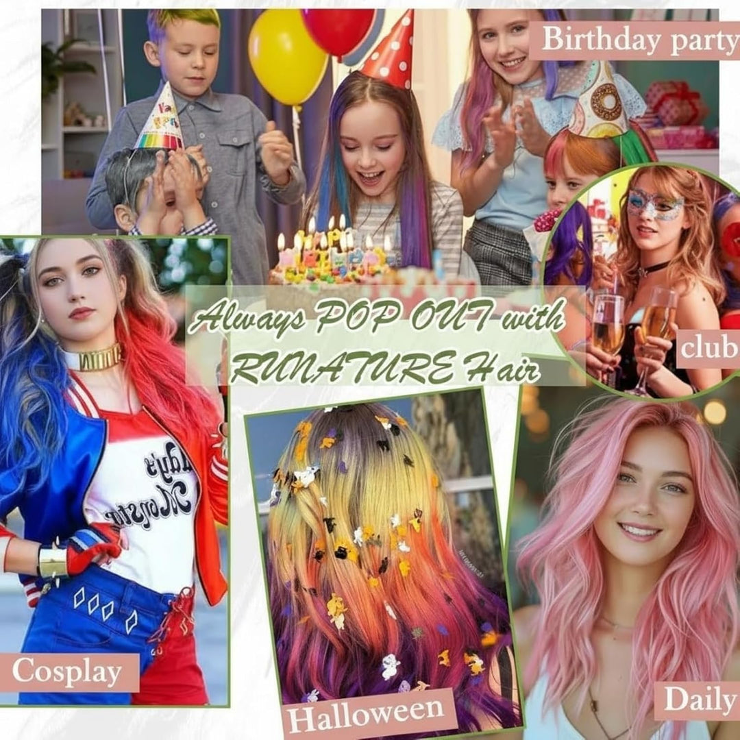 RUNATURE Lila Microringe Haarverlängerung mit Microbead 16zoll/40cm Remy Extensions Microring Microl