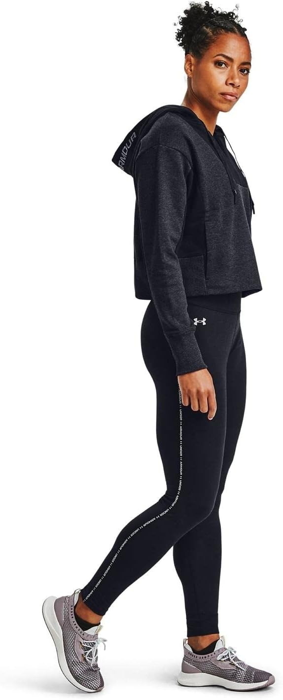 Under Armour Damen Rival Fleece Bestickt Kapuzenpullover Schwarz L