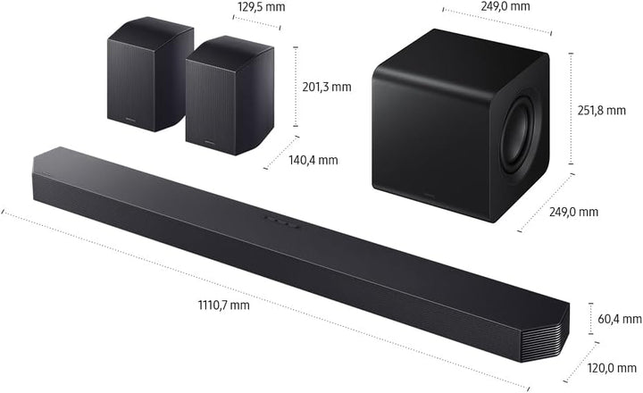 SAMSUNG HW-Q935GF Q-Series 9.1.4-Kanal-Soundbar für Fernseher, Kabelloser 6,5"-Subwoofer, 2.0.2-Kana