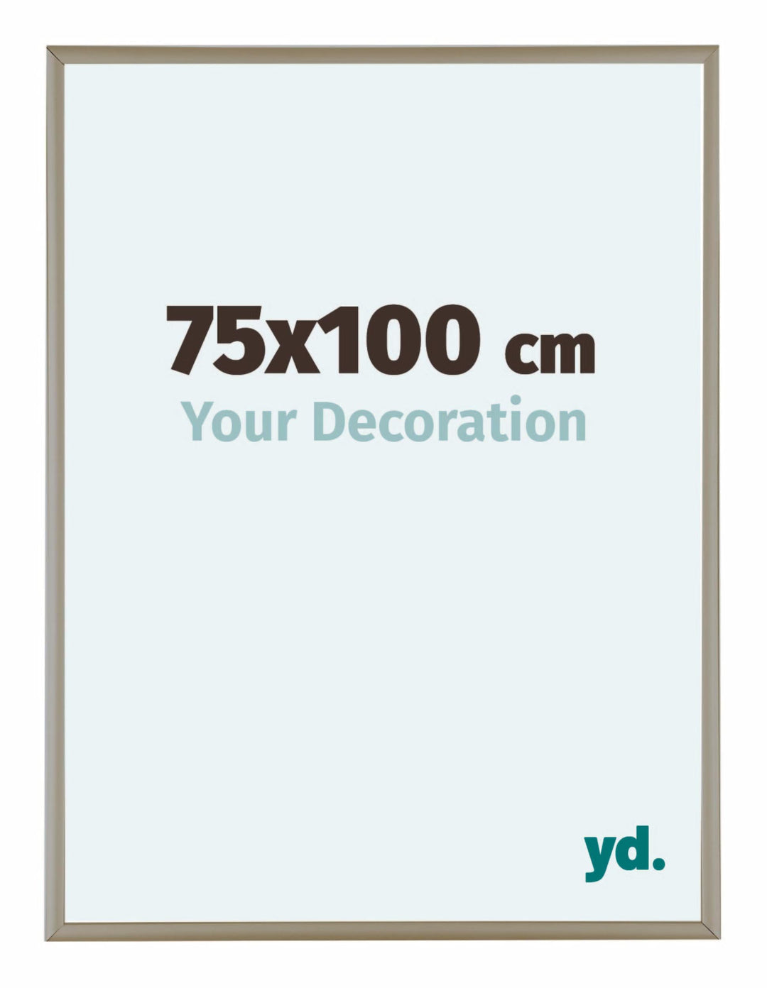 yd. Your Decoration - Bilderrahmen 75x100 cm - Champagner - Bilderrahmen aus Aluminium mit Acrylglas