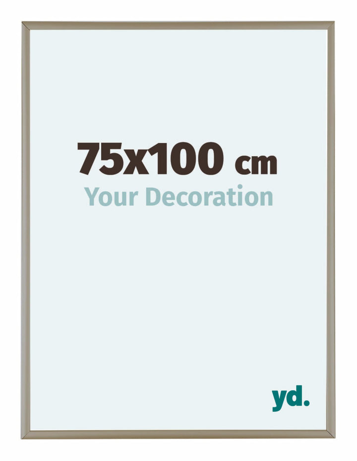 yd. Your Decoration - Bilderrahmen 75x100 cm - Champagner - Bilderrahmen aus Aluminium mit Acrylglas