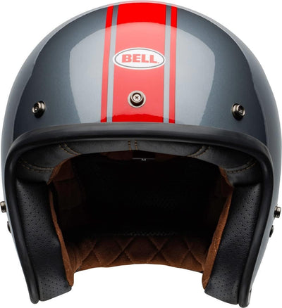 BELL HELMET CUSTOM 500 DLX RALLY GLOSS GREY/RED S