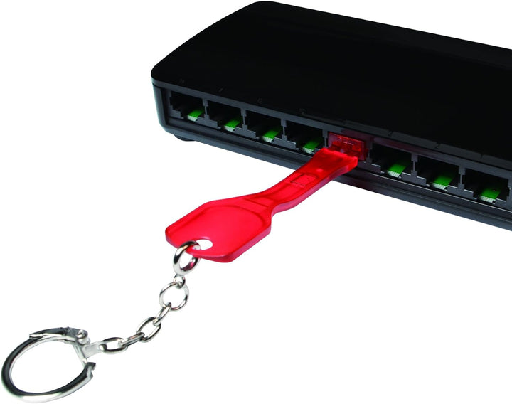LogiLink MP0042 RJ45-Port 1x und 10x Schlösser Set rot 1x Schlüssel, 10x Schlösser, 1x Schlüssel, 10