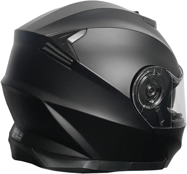 Klapphelm Integralhelm Helm Motorradhelm RALLOX 109 schwarz/matt mit Sonnenblende (S, M, L, XL) Grös