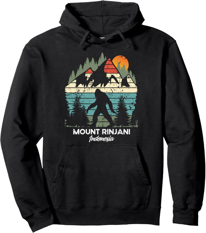 Vintage Mount Rinjani Wanderweg Retro 80er Jahre Pullover Hoodie