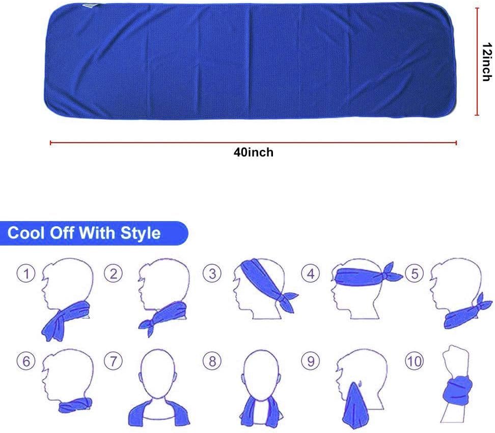 Sukeen Kühltuch Set, kühlendes Handtuch Kühltücher Hals, Handtuch kühlend, Cooling Towel, Kühltücher