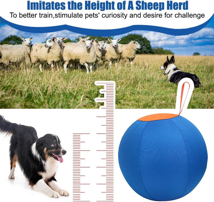 DONGKER Hüteball 18", 45cm Runde Herding Ball mit Ballabdeckung für Hund, Robuste Hundespielzeug mit