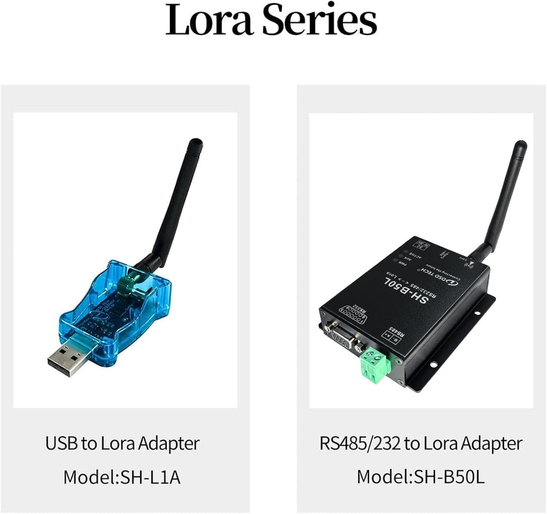 DSD TECH Lora Modul SH-B50L RS485/232 zu Lora Adapter Lorawan Wireless Transceiver