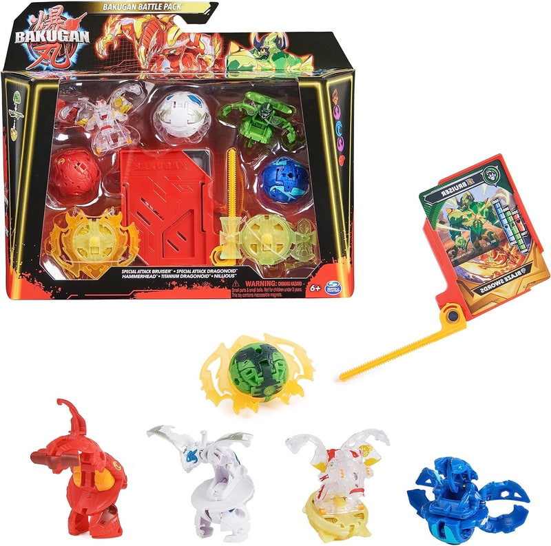 Bakugan 3.0 Battle Pack mit 5 Bällen (2 Special Attack Bruiser und Diamond Dragonoid und drei Core B