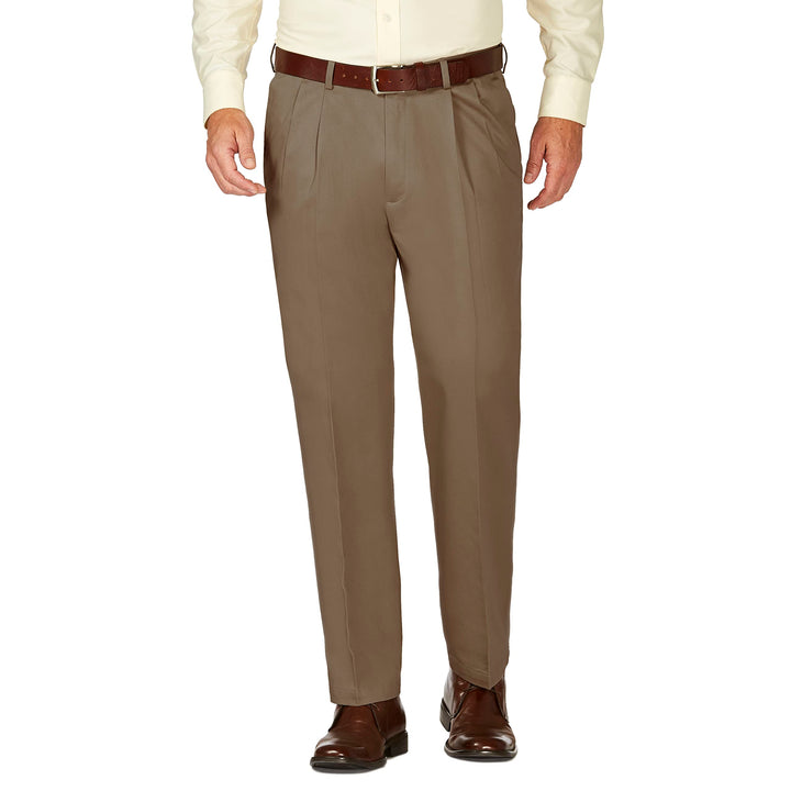 Haggar Herren Work-to-Weekend No-Iron Pleat-Front Pant with Hidden Expandable Waist Hose 32W / 32L B