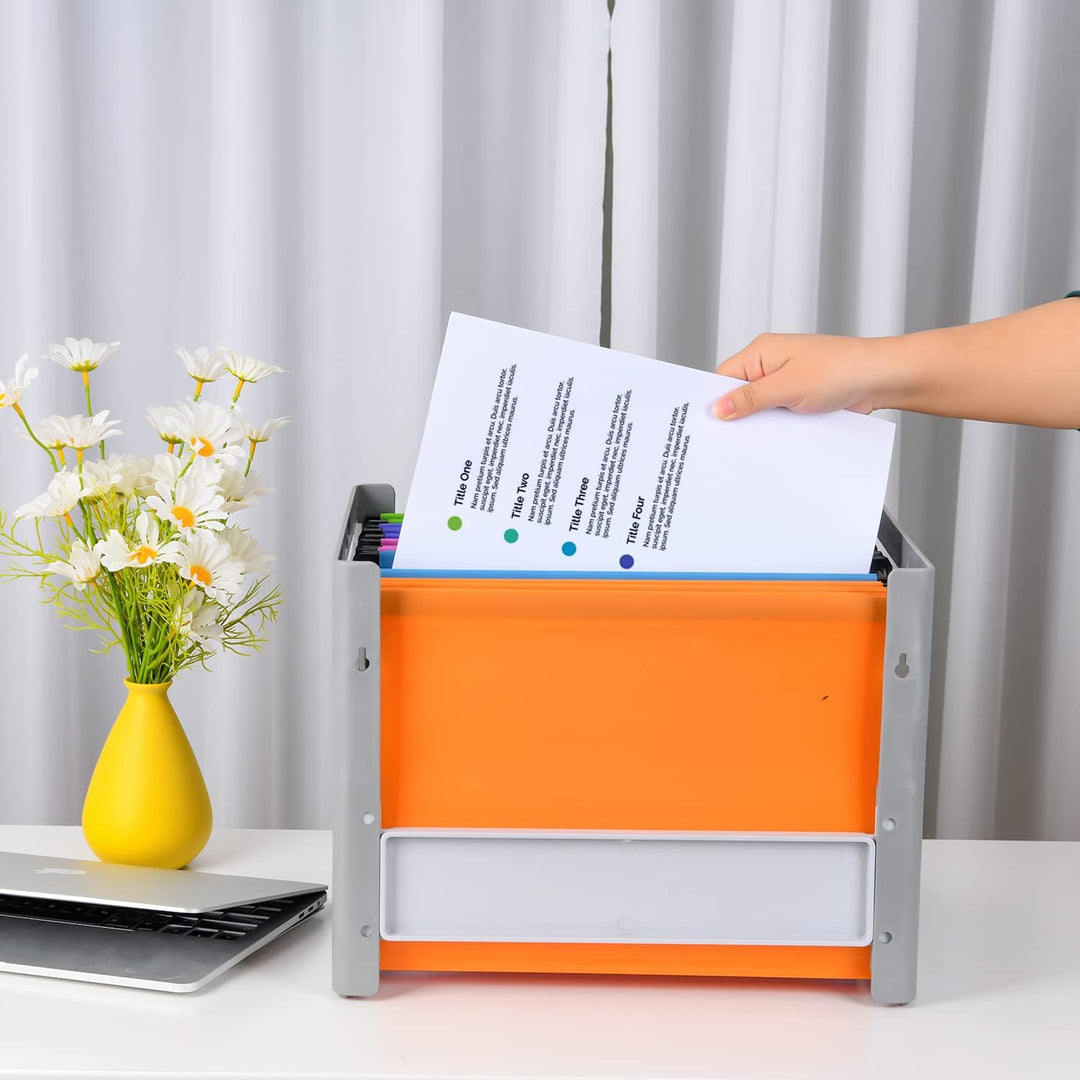 Hiziwimi 15 Stück PVC-Aktenschrank A4 Hängeregistraturen mit Tabs und Einsätzen für Büro, Schule, Sc
