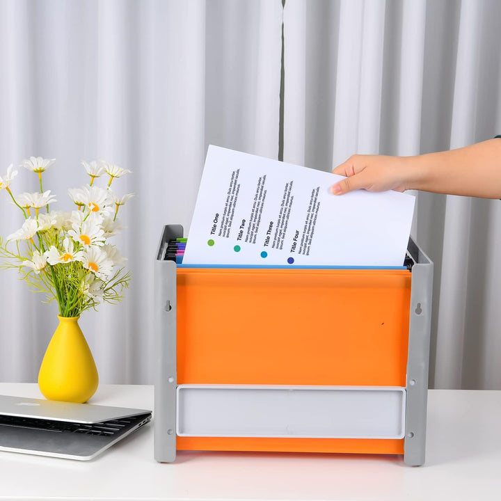 Hiziwimi 15 Stück PVC-Aktenschrank A4 Hängeregistraturen mit Tabs und Einsätzen für Büro, Schule, Sc