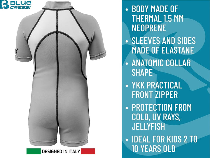 Cressi Kid Shorty Wetsuit 1.5 mm - Shorty Neoprenanzug für Kinder Ultra Stretch Neopren Rosa/Weiss X