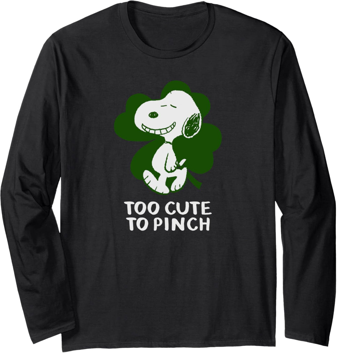Peanuts St Patrick's Day zu süss zum kneifen Langarmshirt