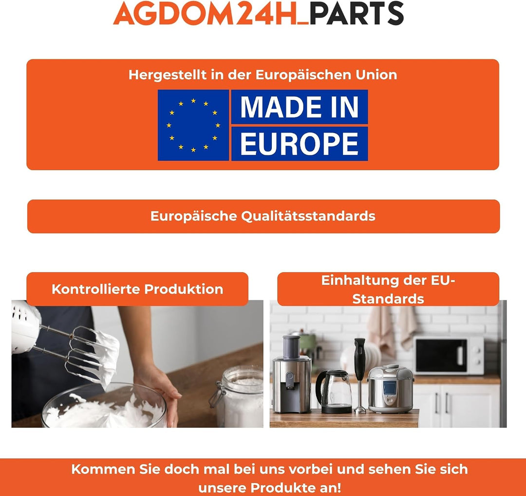 Mixeraufsatz, Zerkleinerer für Stabmixer, Plastikschaft, kompatibel mit Braun Multiquick 3 4162
