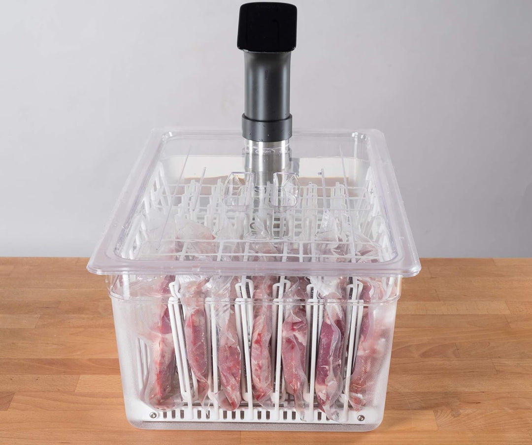 LIPAVI N20X Sous Vide Gestell mit Polycarbonate undt 316L Rostfreier Edelstahl Verstellbar, klappbar