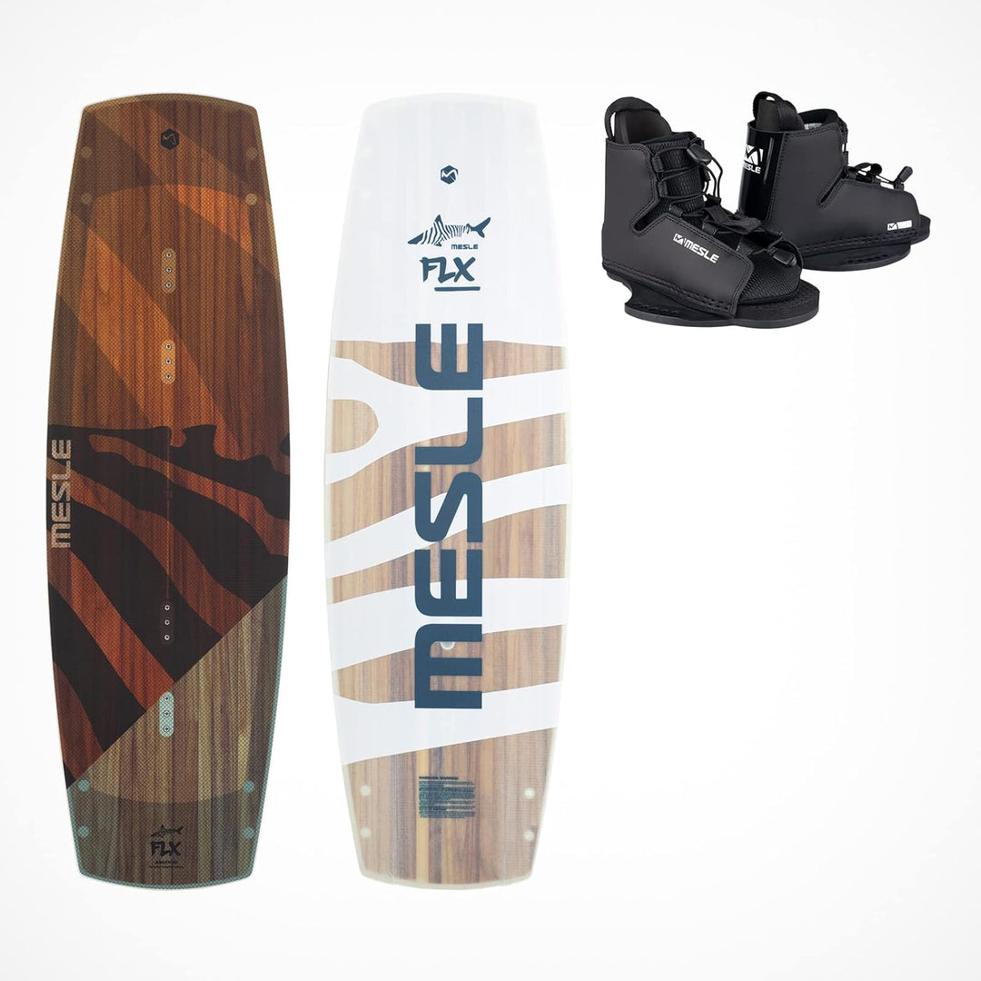 Mesle Wakeboard Set FLX II mit Duro Bindung, Cable Park Pro Flex Board für Obstacle 132.0 Zentimeter