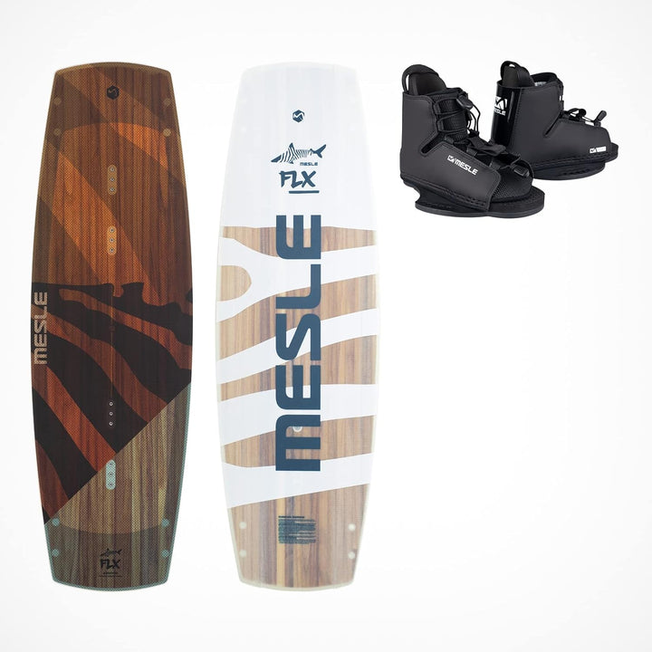 Mesle Wakeboard Set FLX II mit Duro Bindung, Cable Park Pro Flex Board für Obstacle 132.0 Zentimeter
