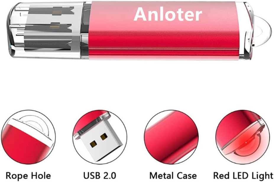 Anloter 50 Stück USB-Flash-Laufwerk Memory Flash Stick Pen Drive Daumen Speicher Speicher für Comput
