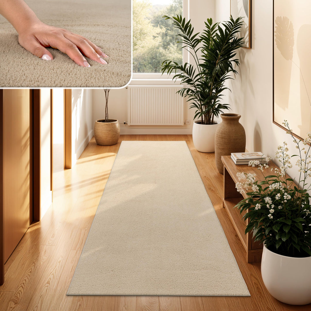 Paco Home Waschbarer Teppich Wohnzimmer Schlafzimmer Kurzflor rutschfest Flauschig Weich Moderne Ein