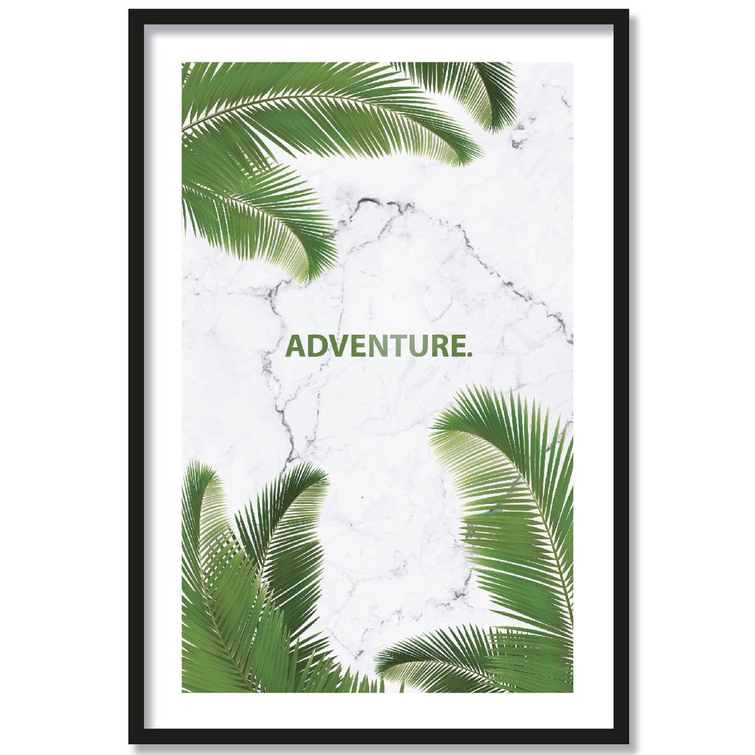 JUNIWORDS Poster mit/ohne Holzrahmen - Wähle ein Motiv - Adventure - Wähle eine Grösse - 21 x 30 cm