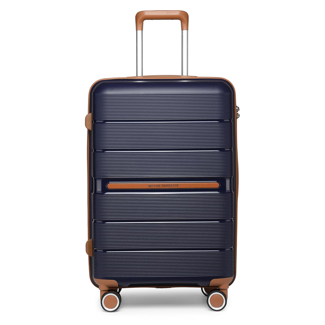 British Traveller Reisekoffer Mittelgross Koffer Trolleys Mittelgross Hartschalenkoffer 100% PP Hand
