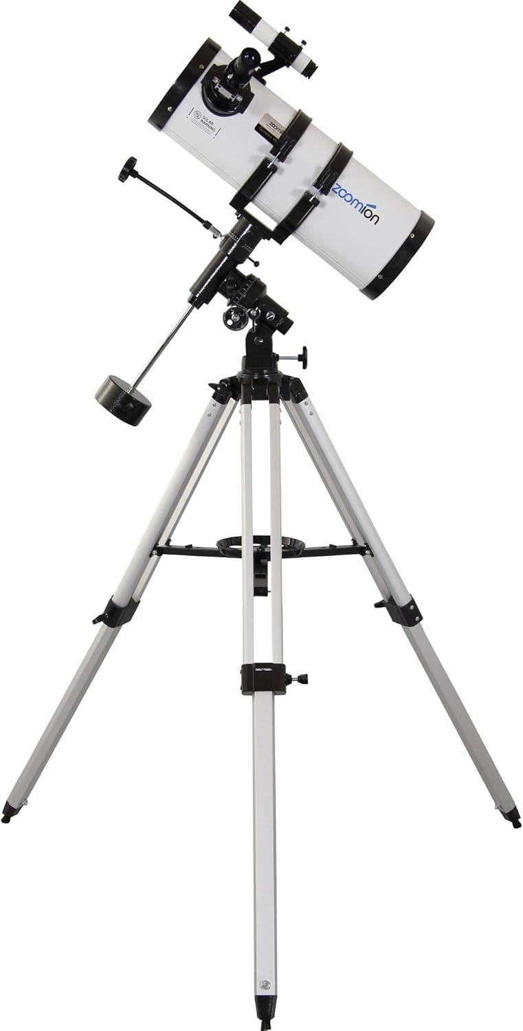 Zoomion Gravity 150/1400 EQ Astronomisches Spiegelteleskop Set mit Stativ, Montierung und Okulare fü
