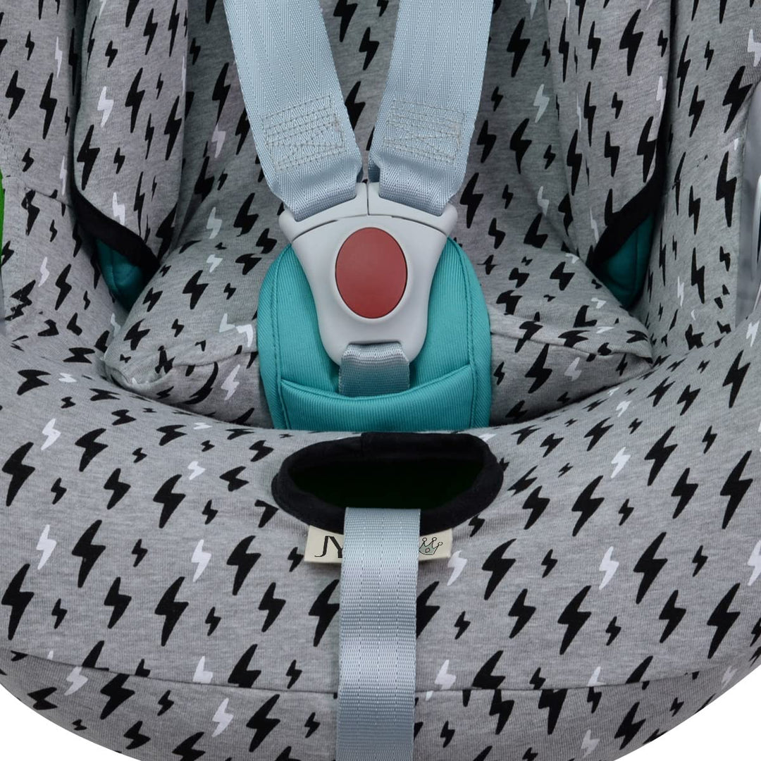 JYOKO Kids Bezug für Autositz kompatibel mit Cybex Aton Cloud- Q-M-2-4-5, aus Baumwolle (Aton Q, Bla