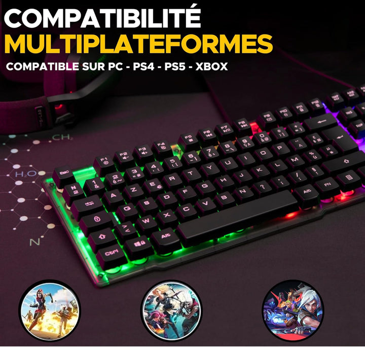 THE G-LAB - Rainbow Illuminated Gaming Key - KEYZ-NEON/FR, no Color, One Size