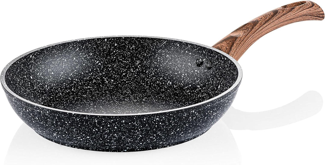 Westinghouse Wood Marble Bratpfanne 26cm, 3-lagige Marmor-Antihaftbeschichtung,aus geschmiedetem Alu