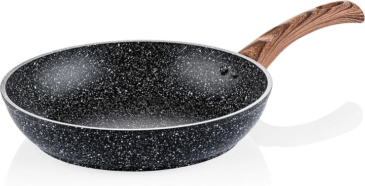 Westinghouse Wood Marble Bratpfanne 26cm, 3-lagige Marmor-Antihaftbeschichtung,aus geschmiedetem Alu