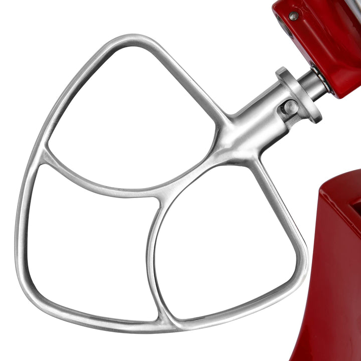 Gdrtwwh Flachrührer-Aufsatz aus Edelstahl für KitchenAid 4,5-5 Quart Standmixer mit neigbarem Kopf,