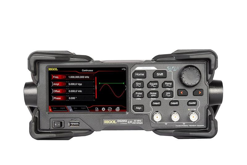 RIGOL DG2052 Funktions-/Arbiträrsignalgenerator, 50 MHz, 250 MSa/s, 2 Kanäle, 16 Mpts, -105 dBc/Hz P