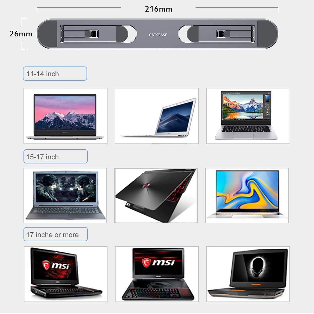 nediea Laptop Ständer, Mini Faltbarer Laptop Stand, Aluminium Notebook Ständer, Kompatibel mit MacBo