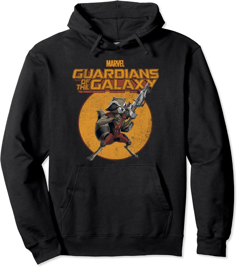Marvel Guardians Of The Galaxy Rocket Vintage Moon Poster Pullover Hoodie