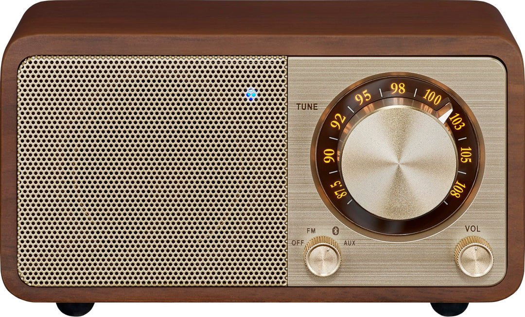 SANGEAN WR-7 Plus (2. Generation) – Kompaktes Retro Radio mit Bluetooth Lautsprecher, FM-Empfang, in