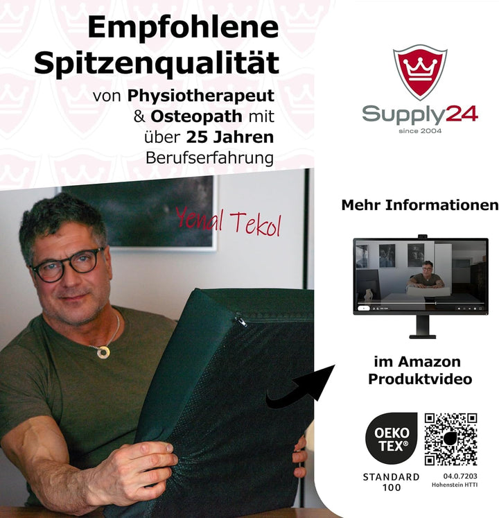 Orthopädisches Anti Dekubitus Viscoschaum Sitzkissen 52x45x10 cm – Made in Germany | Ergonomisch & d