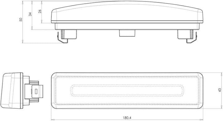 2 x weisse 24 V LED Dachkabine Markierungsleuchten für Scania Trucks